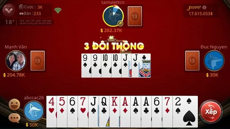 Khi các lá bài kết hợp sẽ tạo ra các giá trị khác nhau 